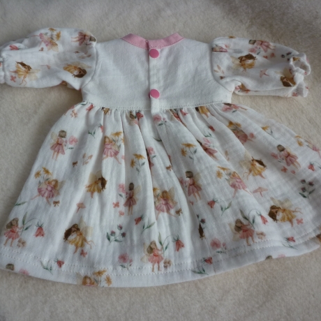 Süßes Puppenkleid für Puppengröße 37 - 40 cm. Musselin
