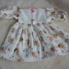 Süßes Puppenkleid für Puppengröße 37 - 40 cm. Musselin