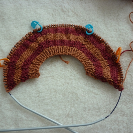 Strickpullover aus Baumwollgarn, Puppengröße bis 40 cm