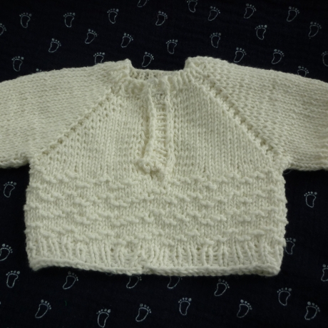 Strickpullover aus Baumwollgarn, Puppengröße bis 40 cm