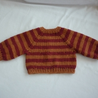 Strickpullover aus Baumwollgarn, Puppengröße bis 40 cm