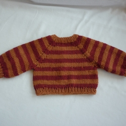 Strickpullover aus Baumwollgarn, Puppengröße bis 40 cm