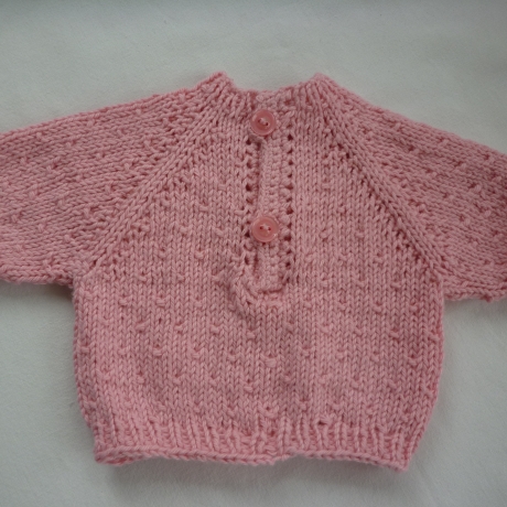Strickpullover aus Baumwollgarn, Puppengröße bis 43 cm