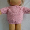 Strickpullover aus Baumwollgarn, Puppengröße bis 43 cm