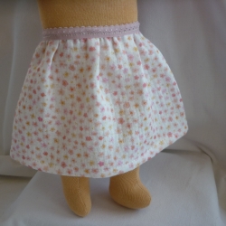 Musselinröckchen für Puppengröße 38 - 41 cm