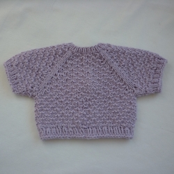 Strickpullover aus Baumwollgarn, Puppengröße bis 40 cm