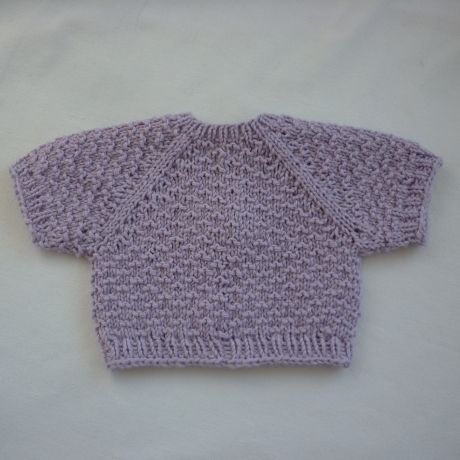 Strickpullover aus Baumwollgarn, Puppengröße bis 40 cm