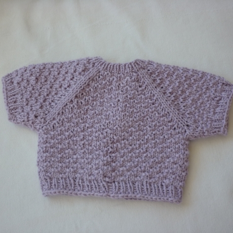 Strickpullover aus Baumwollgarn, Puppengröße bis 40 cm