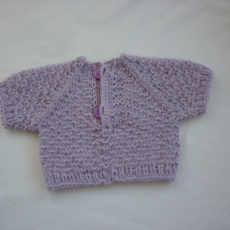 Strickpullover aus Baumwollgarn, Puppengröße bis 40 cm