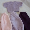 Strickpullover aus Baumwollgarn, Puppengröße bis 40 cm