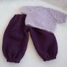 Strickpullover aus Baumwollgarn, Puppengröße bis 40 cm