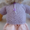 Strickpullover aus Baumwollgarn, Puppengröße bis 40 cm