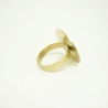 vergoldeter Ring mit gehämmerter Scheibe, Statement-Ring
