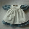 Puppenkleid mit Schürze für Puppengröße 37 - 40 cm