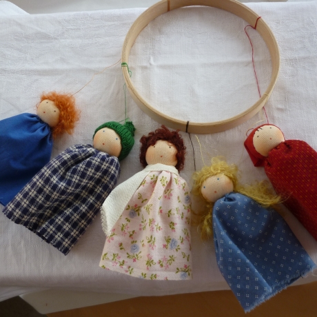 Figuren für Puppenspiel Schneemädchen