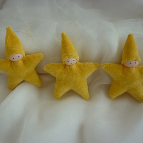 Sternpüppchen, Christbaumschmuck, Set mit drei Püppchen