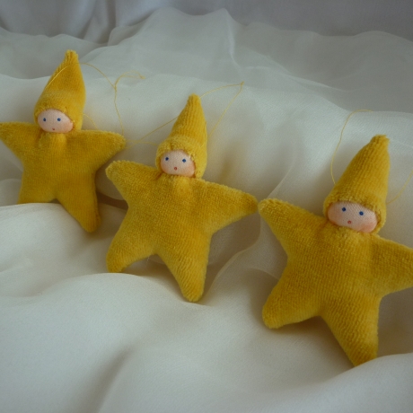 Sternpüppchen, Christbaumschmuck, Set mit drei Püppchen