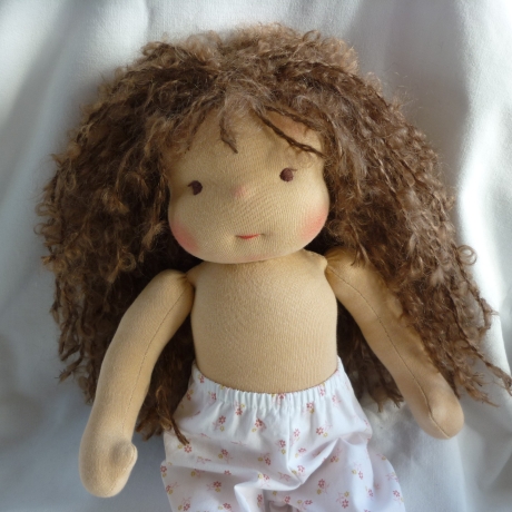 Stoffpuppe nach Art der Waldorfpuppe, Gliederpuppe