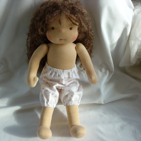 Stoffpuppe nach Art der Waldorfpuppe, Gliederpuppe