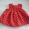 Schürzenkleid. Für Puppengröße 30 - 35 cm