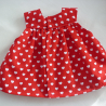 Schürzenkleid. Für Puppengröße 30 - 35 cm