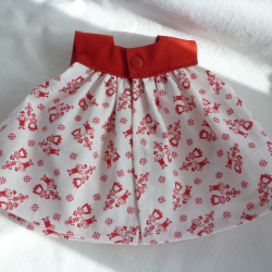 Schürzenkleid. Für Puppengröße 30 - 35 cm