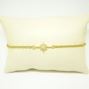 Stern Armband mit Zirkonia und Bergkristall, vergoldet