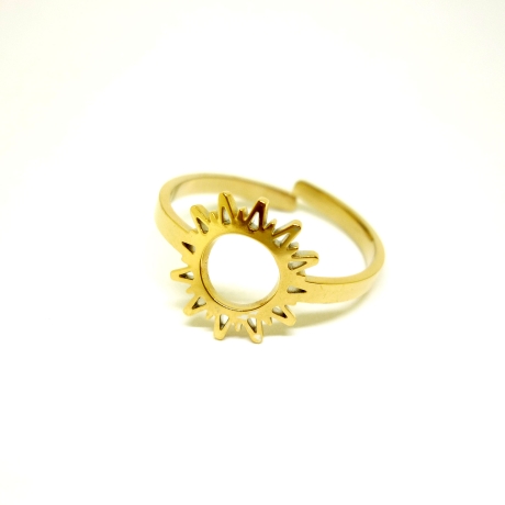 Sonnen-Ring, vergoldet