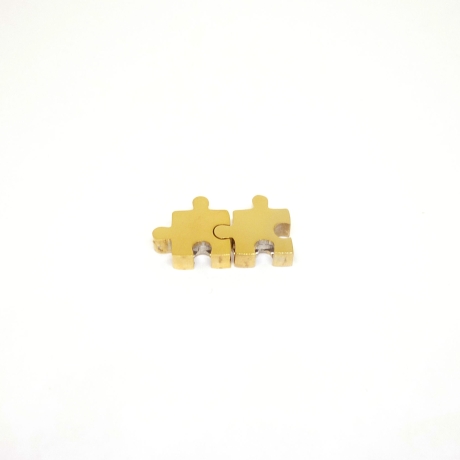 Puzzleteil-Anhänger an vergoldeter Edelstahlkette