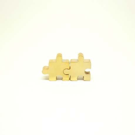 Puzzleteil-Anhänger an vergoldeter Edelstahlkette