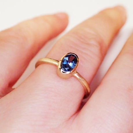 ring in 585 GOLD AQUAMARIN verlobungsring