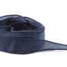 Handgefertigtes Habotai-Seidenband Nachtblau 1m Schmuckband