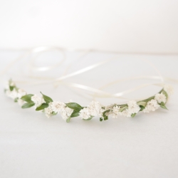 Haarkranz 'Flöckchen' aus Trockenblumen