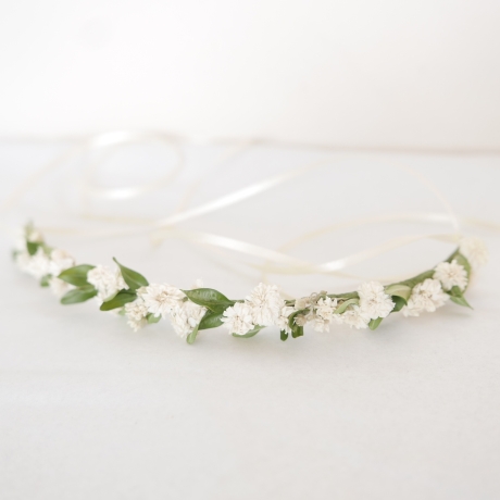 Haarkranz 'Flöckchen' aus Trockenblumen