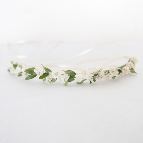 Haarkranz 'Flöckchen' aus Trockenblumen