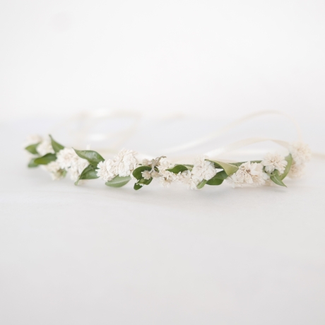 Haarkranz 'Flöckchen' aus Trockenblumen