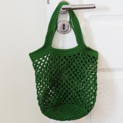 Häkeltasche Einkaufstasche in olivgrün aus Baumwolle gehäkelt Häkeltasche Einkaufstasche in olivgrün aus Baumwolle gehäkelt