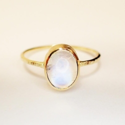 ring in 585 GOLD mit MONDSTEIN