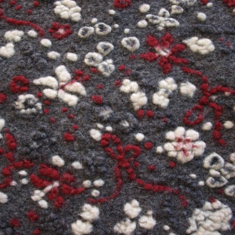 Musterwalk Kochwolle ital.Walkstoff mit erhabenem Muster Walklode