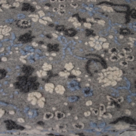 Musterwalk Kochwolle ital.Walkstoff mit erhabenem Muster Walklode