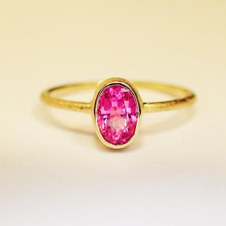 ring in 585 GOLD pink SPINELL verlobungsring
