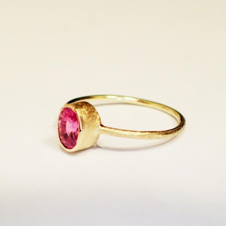 ring in 585 GOLD pink SPINELL verlobungsring
