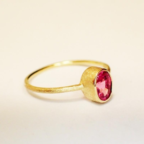 ring in 585 GOLD pink SPINELL verlobungsring