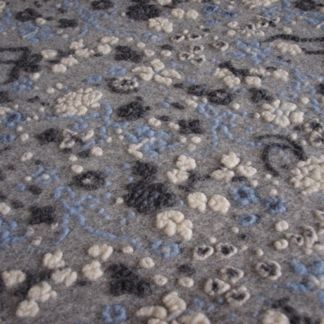 Musterwalk Kochwolle ital.Walkstoff mit erhabenem Muster Walklode