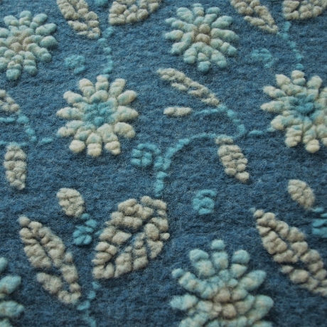 Musterwalk Kochwolle ital.Walkstoff mit erhabenem Muster Walklode