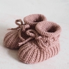 altrosa Babyschuhe, 0-3 Monate, gestrickt, aus Wolle Patentmuster