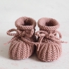 altrosa Babyschuhe, 3-6 Monate, gestrickt, aus Wolle