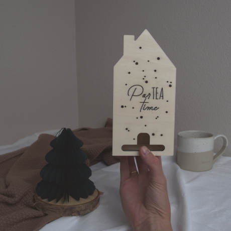 Teehaus aus Holz – Tee Adventskalender, Geschenk für Teeliebhaber