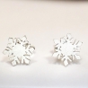 ohrstecker schneeflocke in echtem 925er SILBER 1 Paar