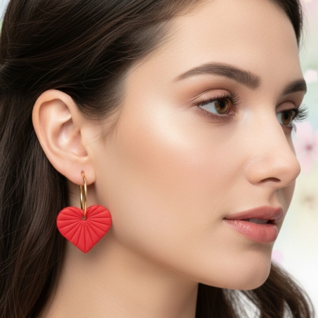 Herz-Ohrringe Deep Love – Valentinstagsgeschenk